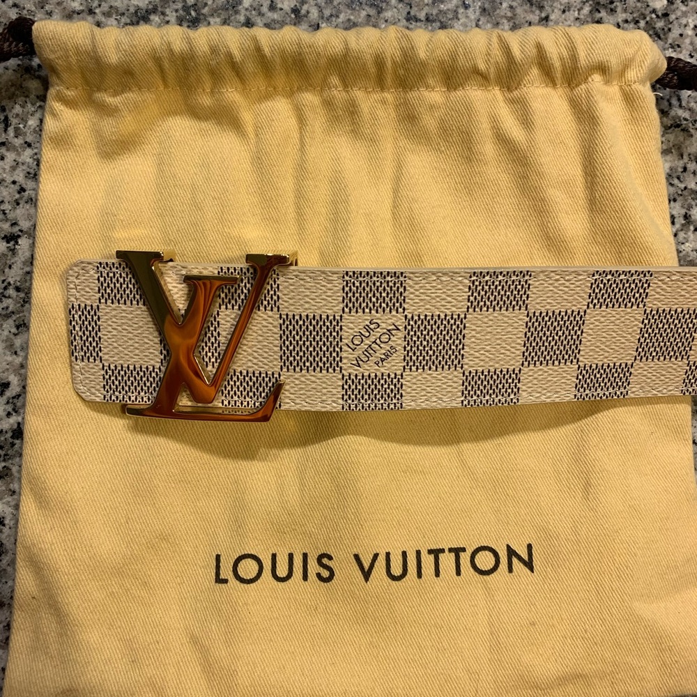 Louis Vuitton Mens Damier Azur belt